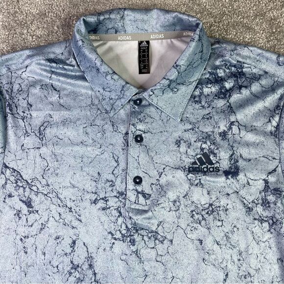 Adidas Sun Energy Polo Size Small Blue Lightweight Short Sleeve Golf - Picture 1 of 11